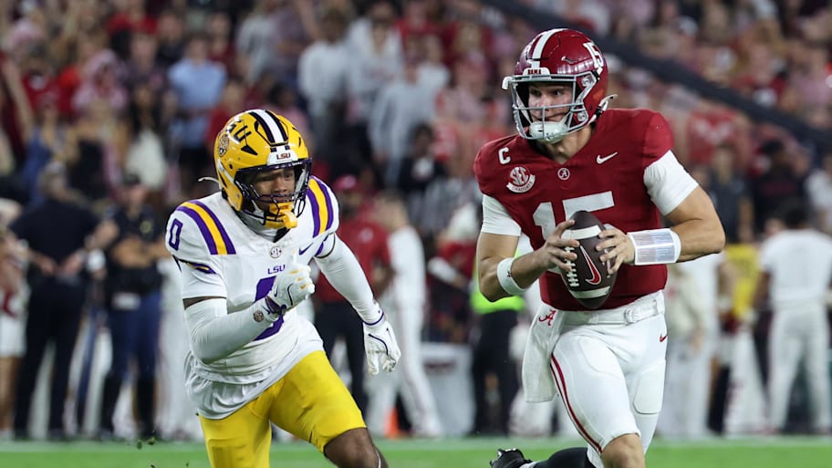 Ty Simpson throws the ball