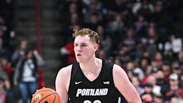 Austin Rapp looks for a shot in a game against Gonzaga on January 2. The Pilots fell 81-50 as Rapp struggled, 2-8 from the floor and 2-6 from three.