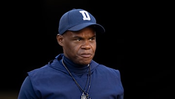 October 8, 2023; Santa Clara, California, USA; Dallas Cowboys tight ends coach Lunda Wells before the game against the San Francisco 49ers at Levi's Stadium. Mandatory Credit: Kyle Terada-Imagn Images