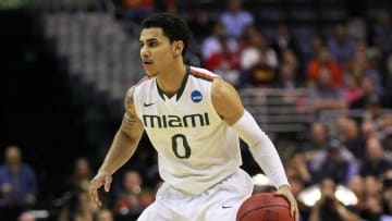 Mar 28, 2013; Washington, D.C., USA; Miami Hurricanes guard Shane Larkin (0).