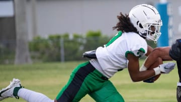 Fort Myers sophomore Jyden German flashed as a playmaker last fall as a freshman and it earned him two college offers. Expect more to come for this rising star.