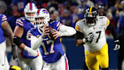 Josh Allen and the Bills are road favorites against the Steelers in NFL Week 13 action.