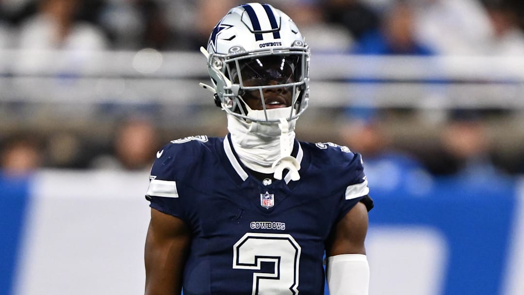 Dallas Cowboys wide receiver George Pickens during the first half against the Detroit Lions at Ford Field. Dallas Cowboys wide receiver George Pickens during the first half against the Detroit Lions at Ford Field.
