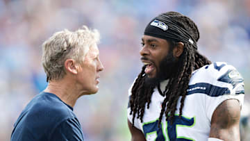 Richard Sherman and Pete Carroll with the Seattle Seahawks