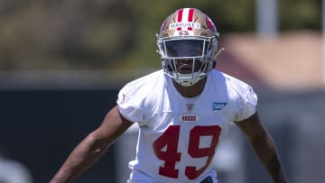 San Francisco 49ers defensive back Jaylen Mahoney (49)