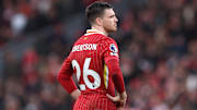Robertson was sent off early for Liverpool