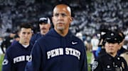 Oct 11, 2025; University Park, Pennsylvania, USA; Penn State Nittany Lions head coach James Franklin walks off the field following the game against the Northwestern Wildcats at Beaver Stadium. Mandatory Credit: Matthew O'Haren-Imagn Images