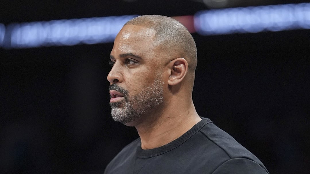Feb 19, 2026; Charlotte, North Carolina, USA; Houston Rockets head coach Ime Udoka during the first quarter against the Charlotte Hornets at Spectrum Center. Mandatory Credit: Jim Dedmon-Imagn Images Feb 19, 2026; Charlotte, North Carolina, USA; Houston Rockets head coach Ime Udoka during the first quarter against the Charlotte Hornets at Spectrum Center. Mandatory Credit: Jim Dedmon-Imagn Images