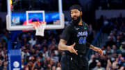 Dec 1, 2023; Dallas, Texas, USA;  Dallas Mavericks forward Markieff Morris (88) reacts after scoring during the second quarter against the Memphis Grizzlies at American Airlines Center. Mandatory Credit: Kevin Jairaj-USA TODAY Sports