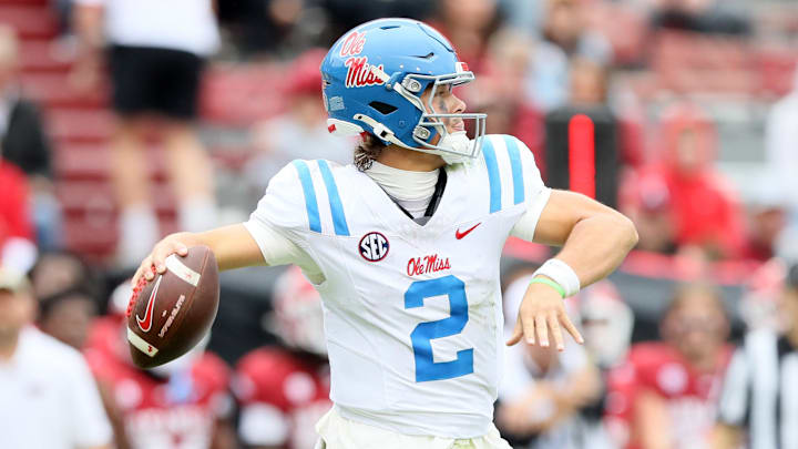 Jaxson Dart injury update Ole Miss QB exits Georgia game