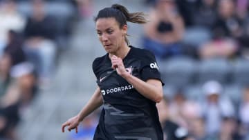 May 12, 2024; Los Angeles, California, USA; Angel City FC midfielder Clarisse Le Bihan (29) controls the ball in the second half against the Houston Dash at BMO Stadium. Mandatory Credit: Jessica Alcheh-USA TODAY Sports