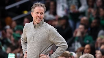 Mar 17, 2024; Washington, District of Columbia, USA; Washington Wizards interim head coach Brian Keefe reacts against the Boston Celtics during the second half of the game at Capital One Arena. Mandatory Credit: Scott Taetsch-Imagn Images