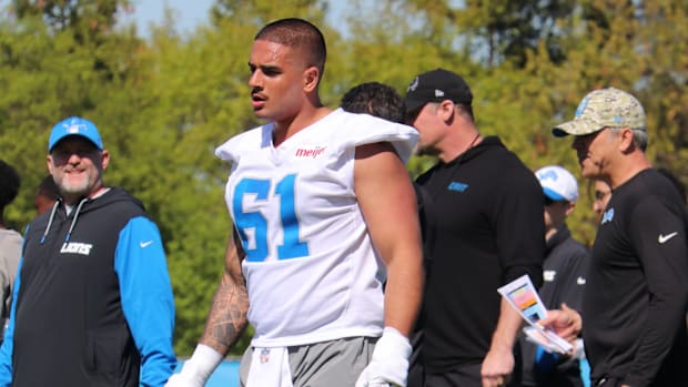 Detroit Lions defensive end Ahmed Hassanein. Detroit Lions defensive end Ahmed Hassanein.