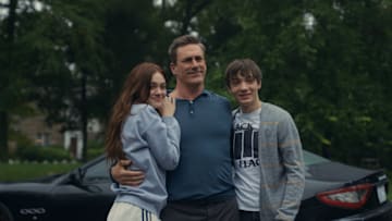 Isabel Gravitt, Jon Hamm and Donovan Colan in "Your Friends & Neighbors," now streaming on Apple TV+