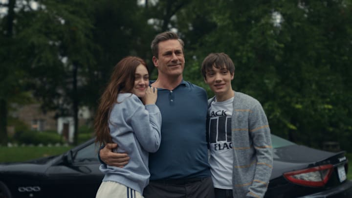 Isabel Gravitt, Jon Hamm and Donovan Colan in "Your Friends & Neighbors," now streaming on Apple TV+
