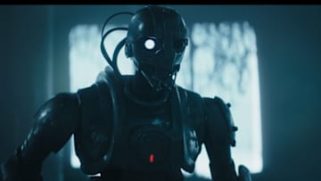 SM-33 (voiced by Nick Frost) in Lucasfilm's STAR WARS: SKELETON CREW, exclusively on Disney+. ©2024 Lucasfilm Ltd. & TM. All Rights Reserved.