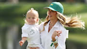 Jenna Sims at the Masters Tournament with son, Crew