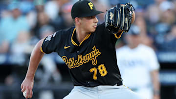 Pittsburgh's Thomas Harrington throws a pitch against the Tampa Bay Rays on Tuesday night. He was making his MLB debut.