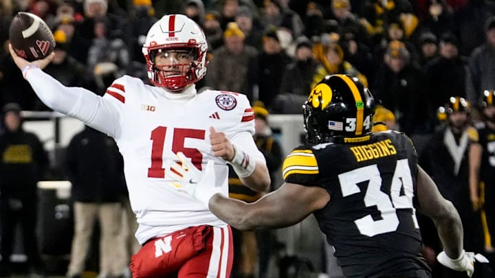 Dylan Raiola led the Cornhuskers to a 7-6 record and a bowl win in his freshman season. He threw 13 touchdowns with 11 interceptions.