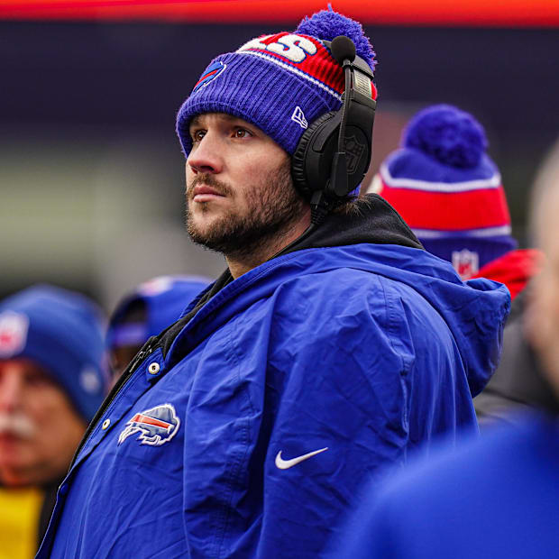 Josh Allen on sideline