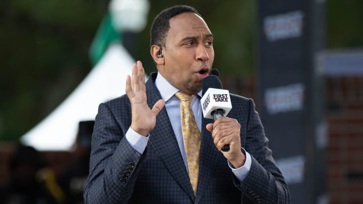 Sports commentator Stephen A. Smith speaks during a live taping of ESPN's \"First Take\" at Florida A&M University.

Syndication Tallahassee Democrat