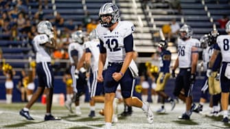 Monmouth quarterback Derek Robertson