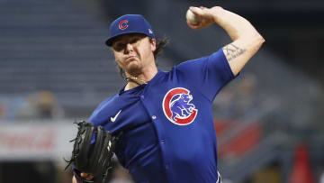 Aug 27, 2024; Pittsburgh, Pennsylvania, USA;  Chicago Cubs starting pitcher Justin Steele (35) delivers a pitch against the Pittsburgh Pirates during the fourth inning at PNC Park.