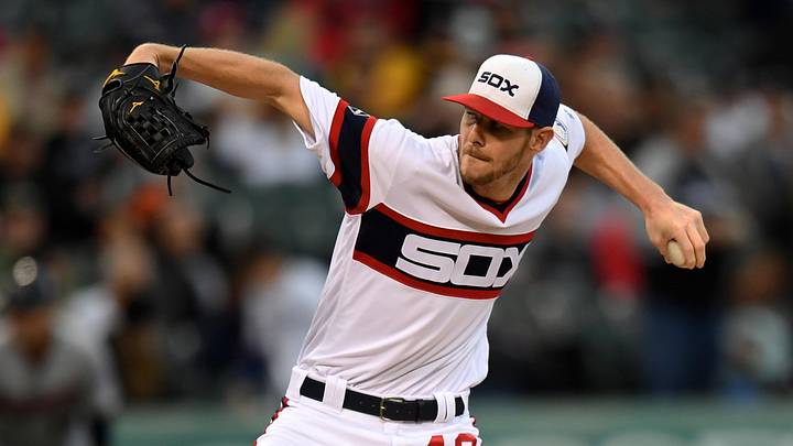 Oct 2, 2016; Chicago, IL, USA; Chicago White Sox starting pitcher Chris Sale (49) pitches against the Minnesota Twins during the first inning at U.S. Cellular Field. Mandatory Credit: Patrick Gorski-Imagn Images
