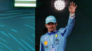 May 5, 2024; Miami Gardens, Florida, USA; Ferrari driver Charles Leclerc (16) celebrates on the