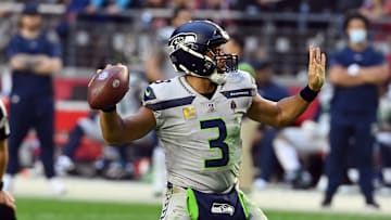 Russell Wilson with the Seattle Seahawks