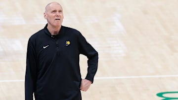 Indiana Pacers head coach Rick Carlisle looks on during the second half of game seven of the 2025 NBA Finals against the Oklahoma City Thunder at Paycom Center.