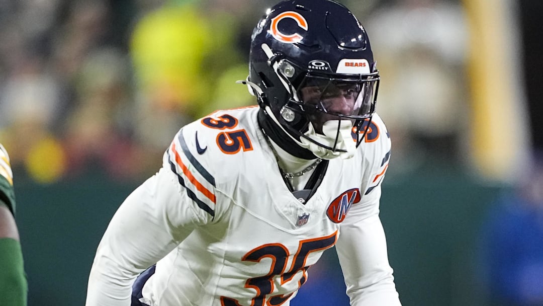 Dec 7, 2025; Green Bay, Wisconsin, USA;  Chicago Bears safety C.J. Gardner-Johnson (35) during the game against the Green Bay Packers at Lambeau Field.