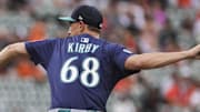 Seattle Mariners pitcher George Kirby throws during a game against the Baltimore Orioles on Aug. 12 at Camden Yards.