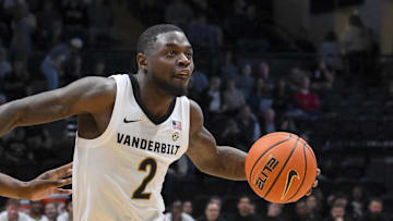 Nov 20, 2025; Nashville, Tennessee, USA;  Vanderbilt Commodores guard Duke Miles (2) drives to the basket against the Texas Southern Tigers during the first half at Memorial Gymnasium. Mandatory Credit: Steve Roberts-Imagn Images