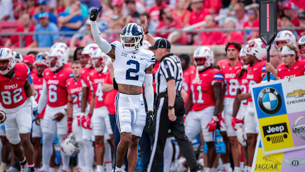 BYU cornerback Marque Collins against SMU