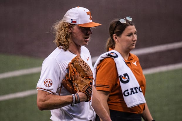 Jim Schlossnagle Offers Injury Update on Texas Baseball Ace Jared Spencer