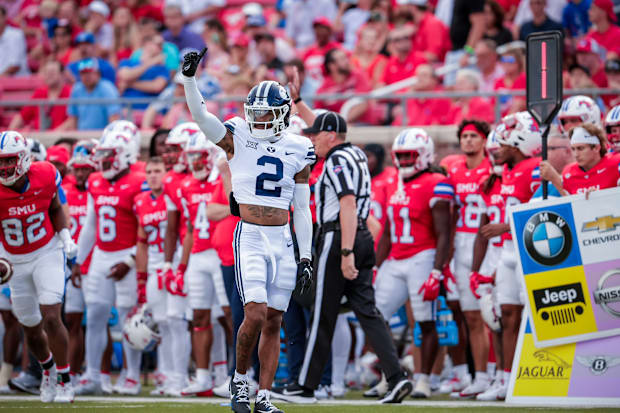 BYU cornerback Marque Collins against SMU