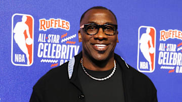 Feb 16, 2024; Indianapolis, IN, USA; Team Shannon coach Shannon Sharpe on the red carpet before the All Star Celebrity Game at Lucas Oil Stadium. 