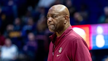 Florida State coach Leonard Hamilton looks on during a game.