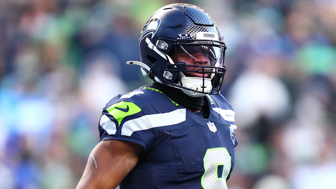 Jan 25, 2026; Seattle, WA, USA; Seattle Seahawks running back Kenneth Walker III (9) Mandatory Credit: Kevin Ng-Imagn Images