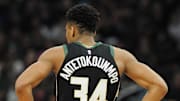 Mar 22, 2019; Milwaukee, WI, USA; Milwaukee Bucks forward Giannis Antetokoumpo (34) at Fiserv Forum. 