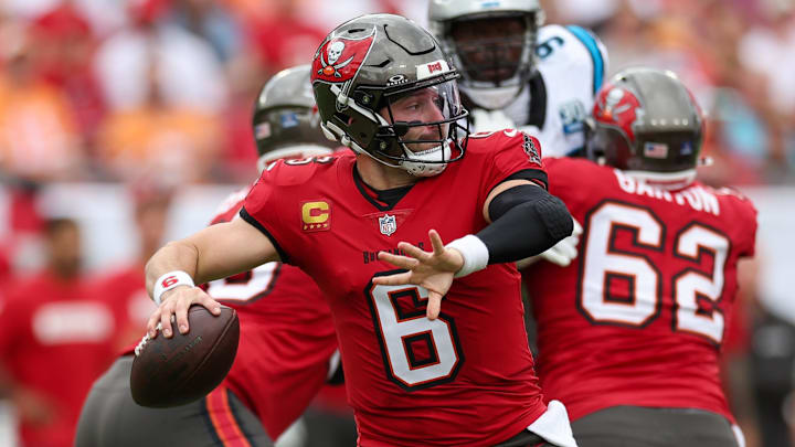 Baker Mayfield finished with nearly 35 fantasy points in Week 17. Baker Mayfield finished with nearly 35 fantasy points in Week 17.