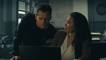 Taron Egerton and Jurnee Smollett in "Smoke," premiering June 27, 2025 on Apple TV+