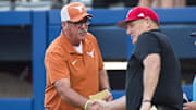 Texas Longhorns head coach Mike White and Texas Tech Red Raiders head coach Gerry Glasco