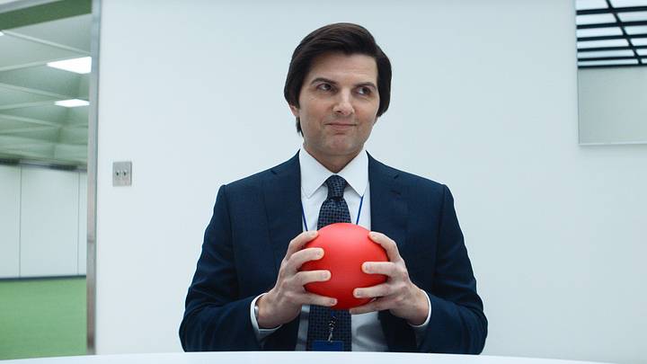 Adam Scott in "Severance," premiering January 17, 2025 on Apple TV+.
