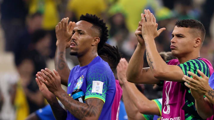 Militão e Thiago Silva atuaram juntos na Seleção Brasileira