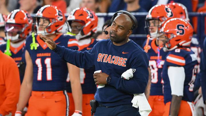 Syracuse football head coach Fran Brown has a "toasty" seat as far as his job status goes, a national expert writes.