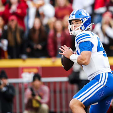 BYU QB Bear Bachmeier against Iowa State