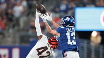 Aug 21, 2022; East Rutherford, New Jersey, USA; Cincinnati Bengals cornerback Allan George (42)
