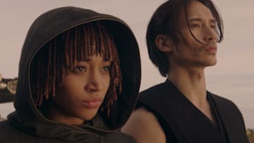 (L-R): Osha Aniseya (Amandla Stenberg) and the Stranger Qimir (Manny Jacinto) in Lucasfilm's Star Wars: THE ACOLYTE, season one, exclusively on Disney+. ©2024 Lucasfilm Ltd. & TM. All Rights Reserved.